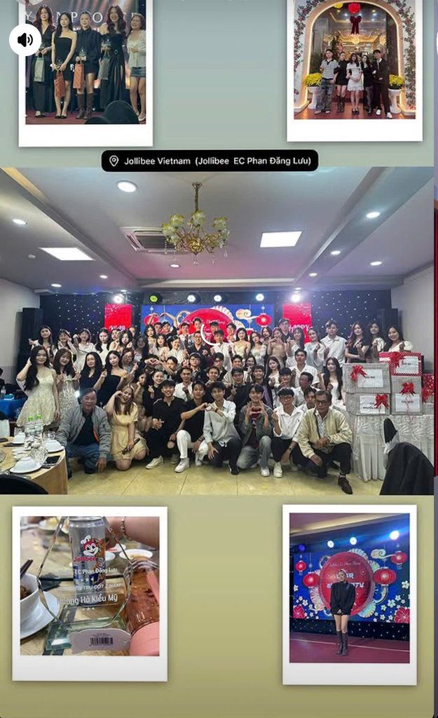 Hoàng Hà Kiều Mỹ trong hoạt động tại Jollibee