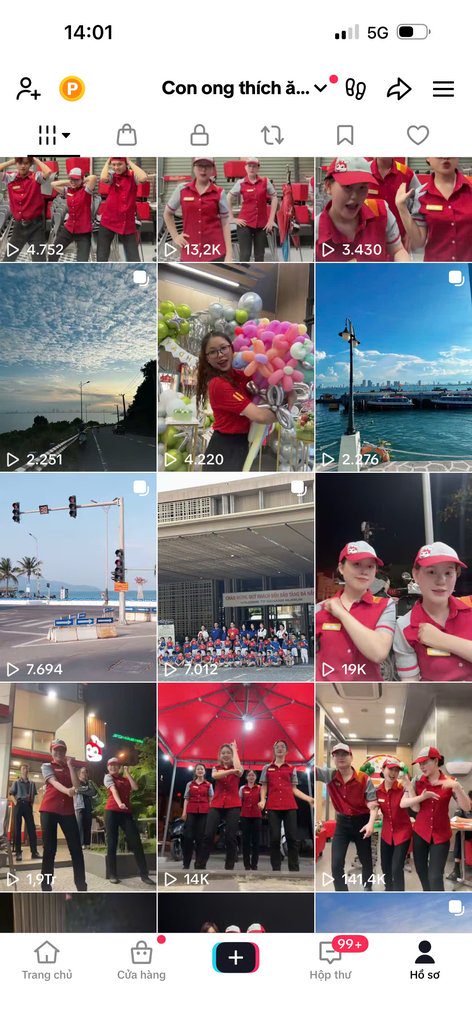 Ảnh hồ sơ TikTok Jollibee của Hoàng Hà Kiều Mỹ